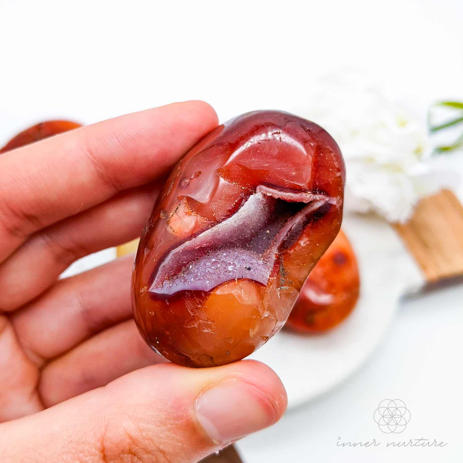 Carnelian Palm Stone - Crystal Shop Australia | Inner Nurture Online