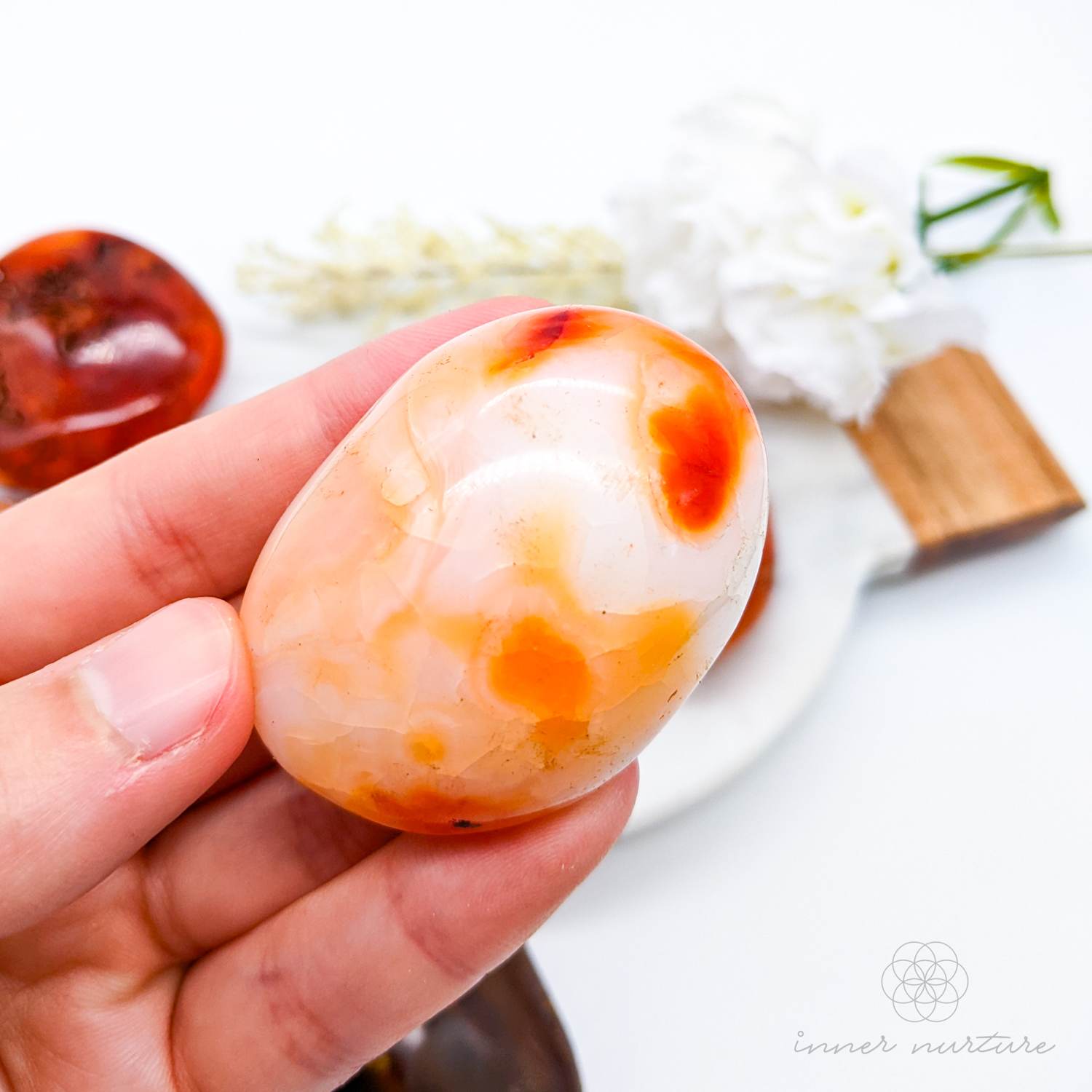 Carnelian Palm Stone - Crystal Shop Australia | Inner Nurture Online