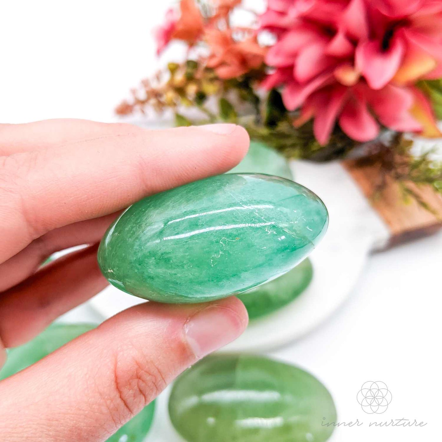 Green Fluorite Palm Stone | Crystal Shop Australia - Inner Nurture
