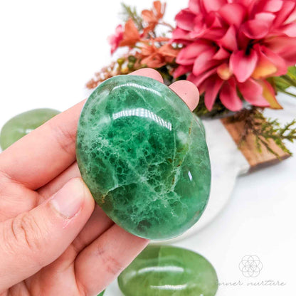 Green Fluorite Palm Stone | Crystal Shop Australia - Inner Nurture