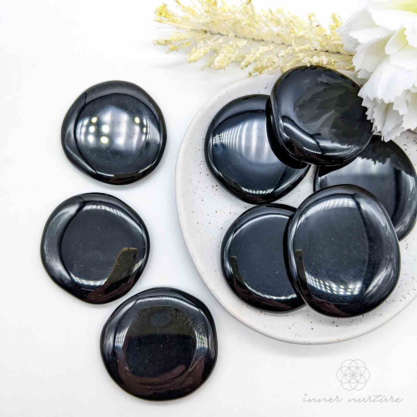 Black Obsidian Palm Stone | Crystal Shop Australia - Inner Nurture