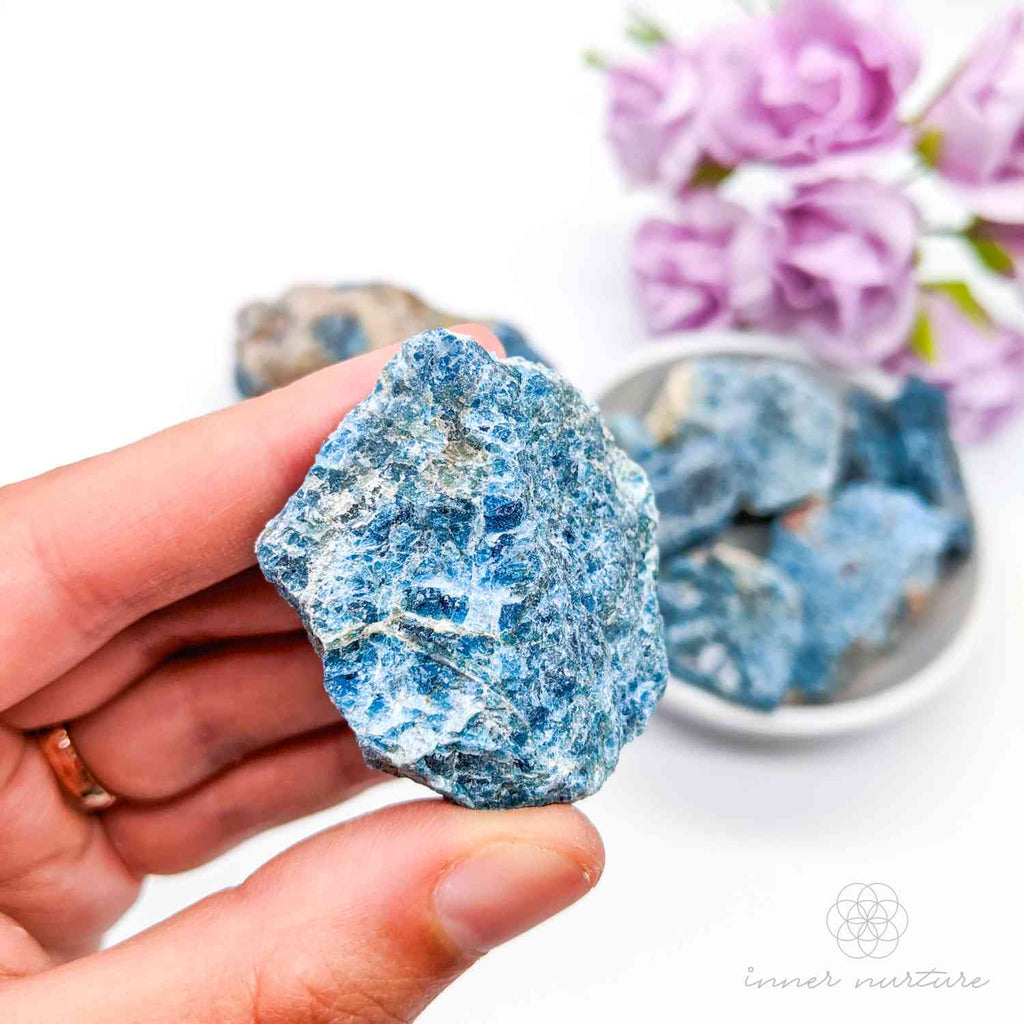 Blue Apatite Rough | Crystal Shop Australia - Inner Nurture