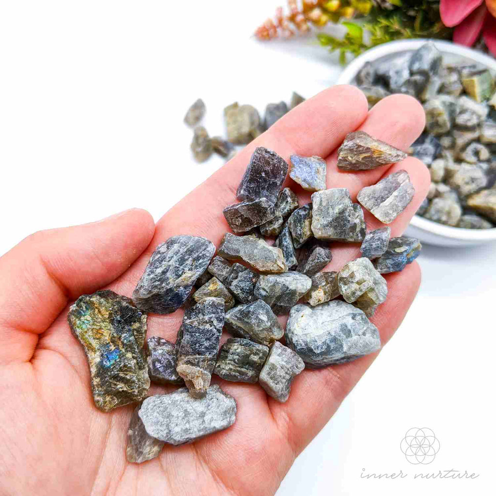 Labradorite Rough Crystal Chips - 50g Packet | Crystal Shop Australia - Inner Nurture
