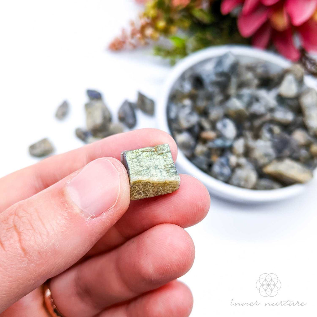 Labradorite Rough Crystal Chips - 50g Packet | Crystal Shop Australia - Inner Nurture