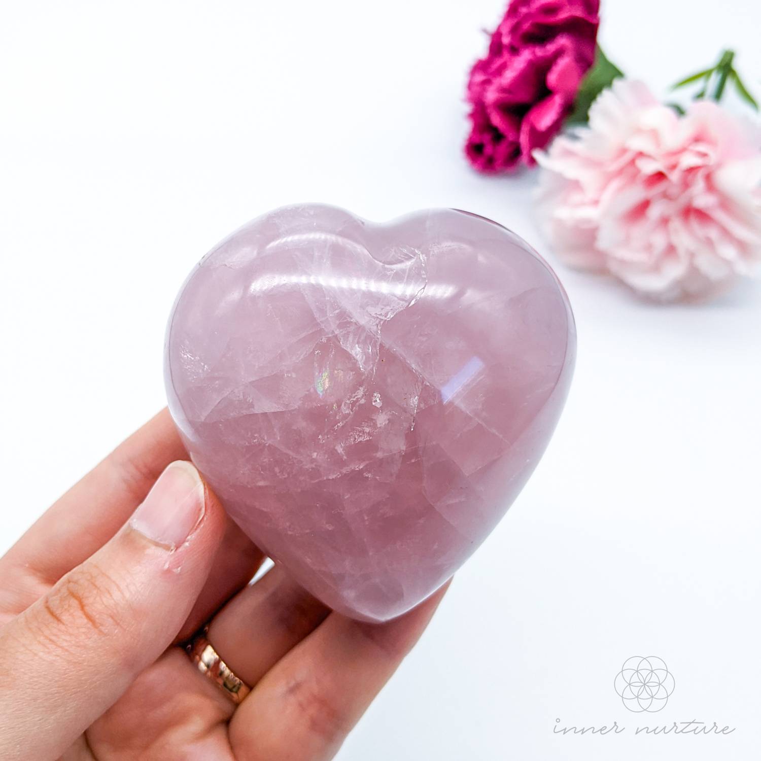 Rose Quartz Heart #3 | Crystal Shop Australia - Inner Nurture