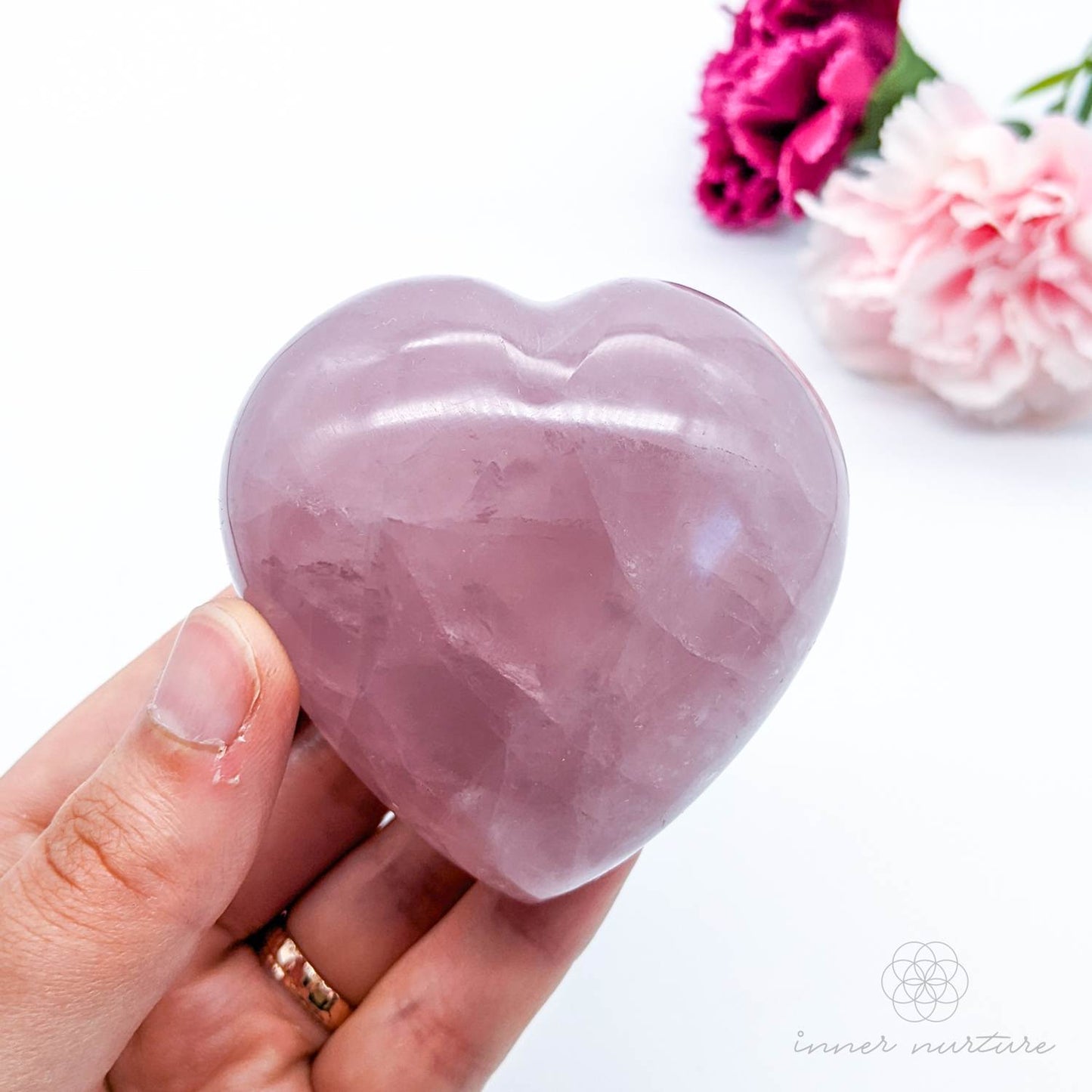Rose Quartz Heart #3 | Crystal Shop Australia - Inner Nurture