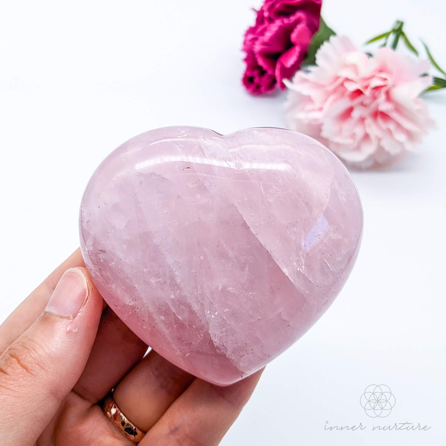 Rose Quartz Heart #4 | Crystal Shop Australia - Inner Nurture