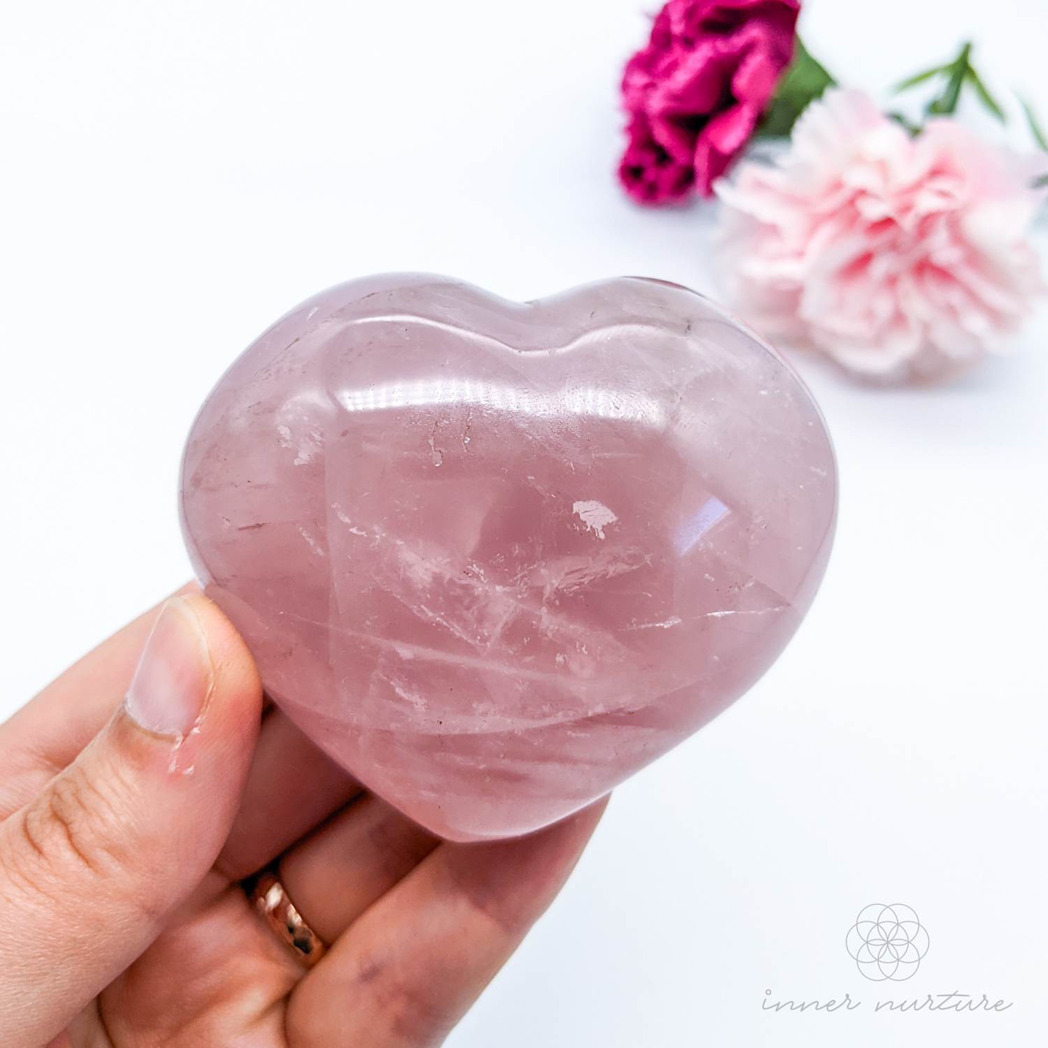 Rose Quartz Heart #5 | Crystal Shop Australia - Inner Nurture