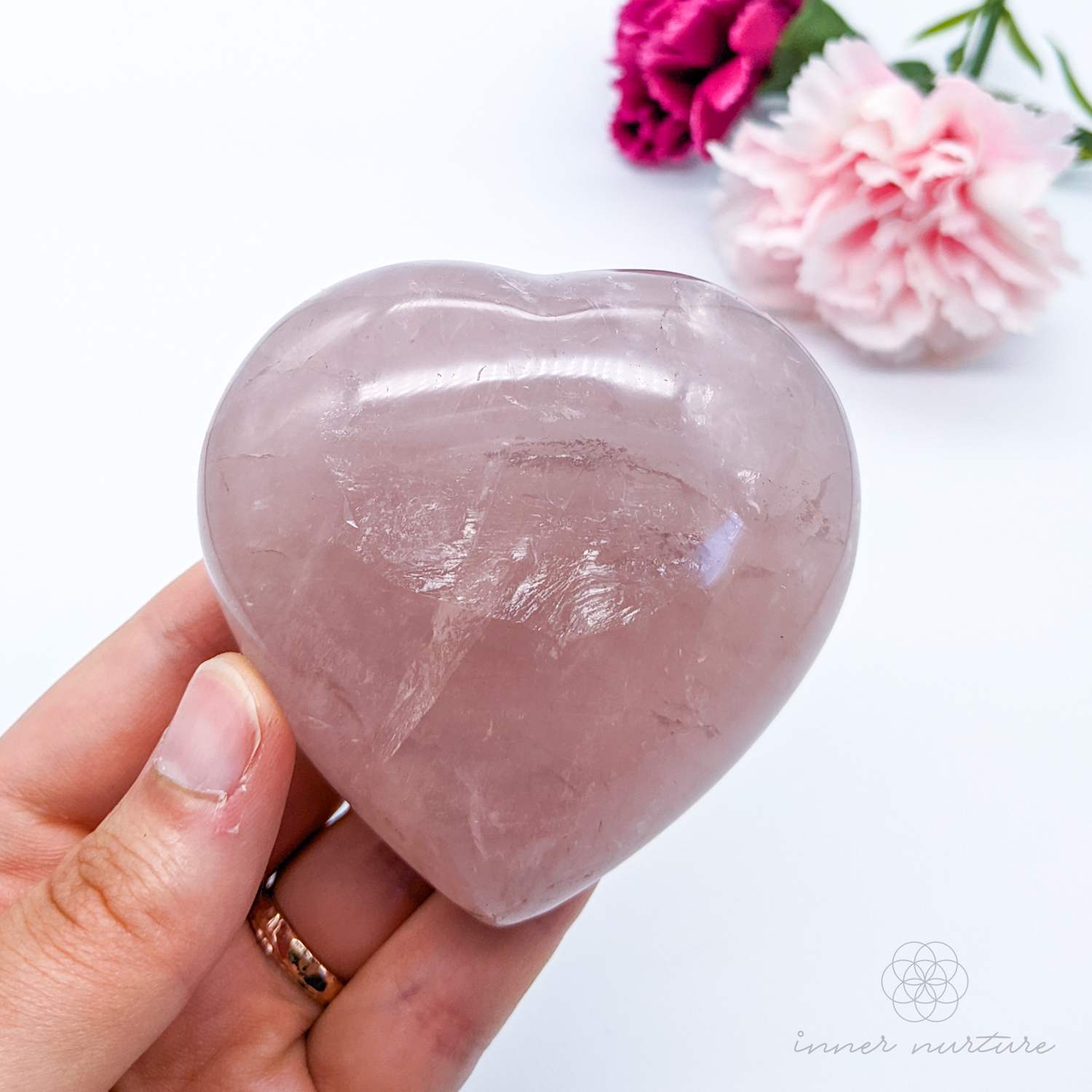 Rose Quartz Heart #6 | Crystal Shop Australia - Inner Nurture