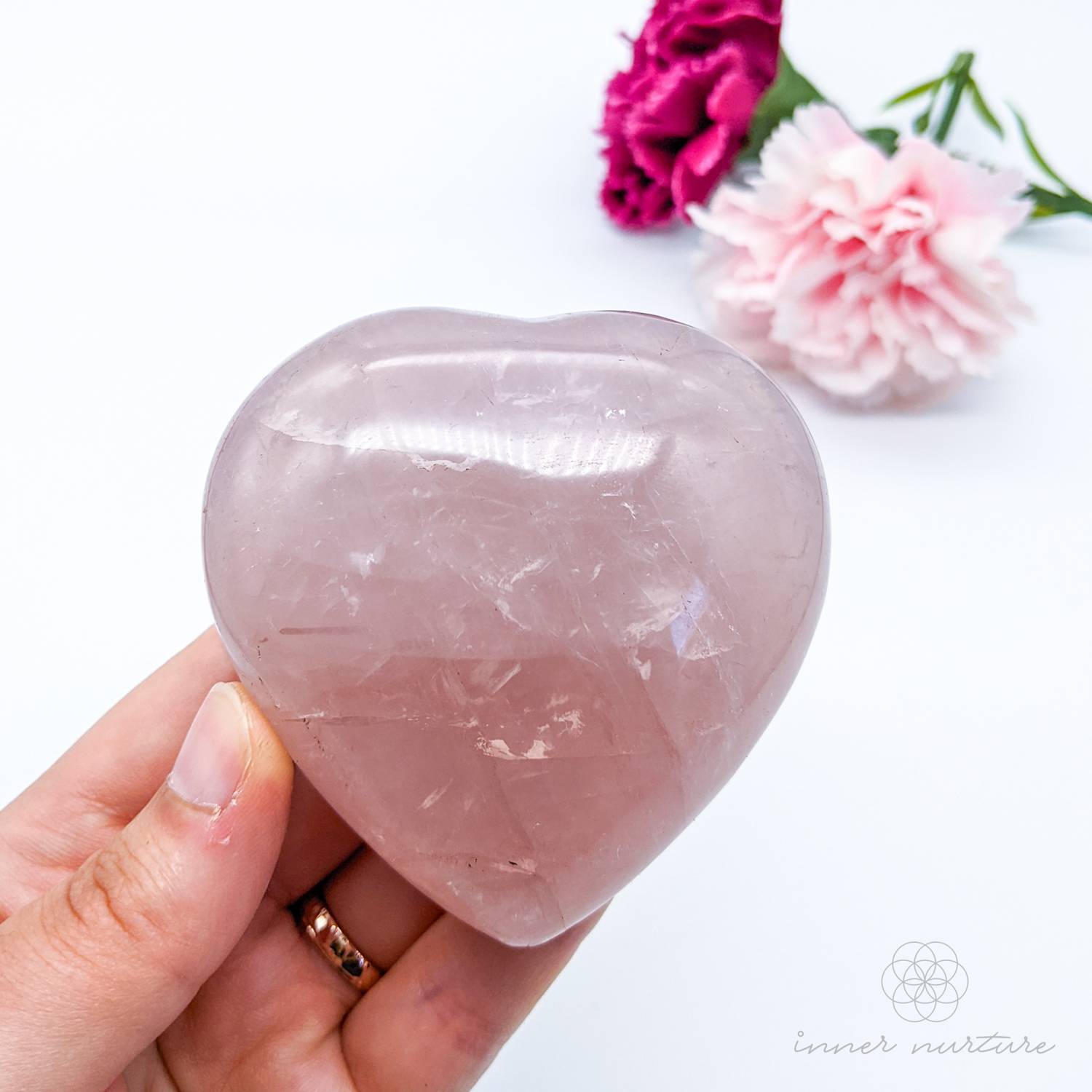 Rose Quartz Heart #6 | Crystal Shop Australia - Inner Nurture
