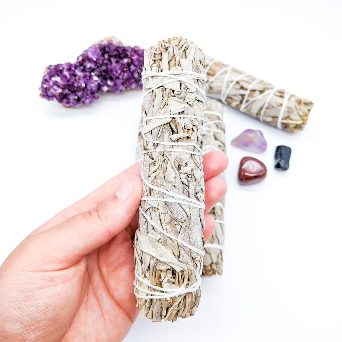 Organic White Sage Smudge Stick - 12-14cm | Crystal & Spiritual Shop Australia - Inner Nurture