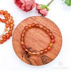 Carnelian Bracelet (8mm Polished Beads) | Shop Crystal Jewellery Australia - Inner Nurture