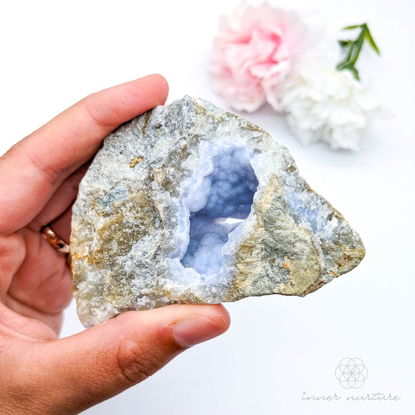 Blue Lace Agate Geode - #3 | Crystal Shop Australia - Inner Nurture