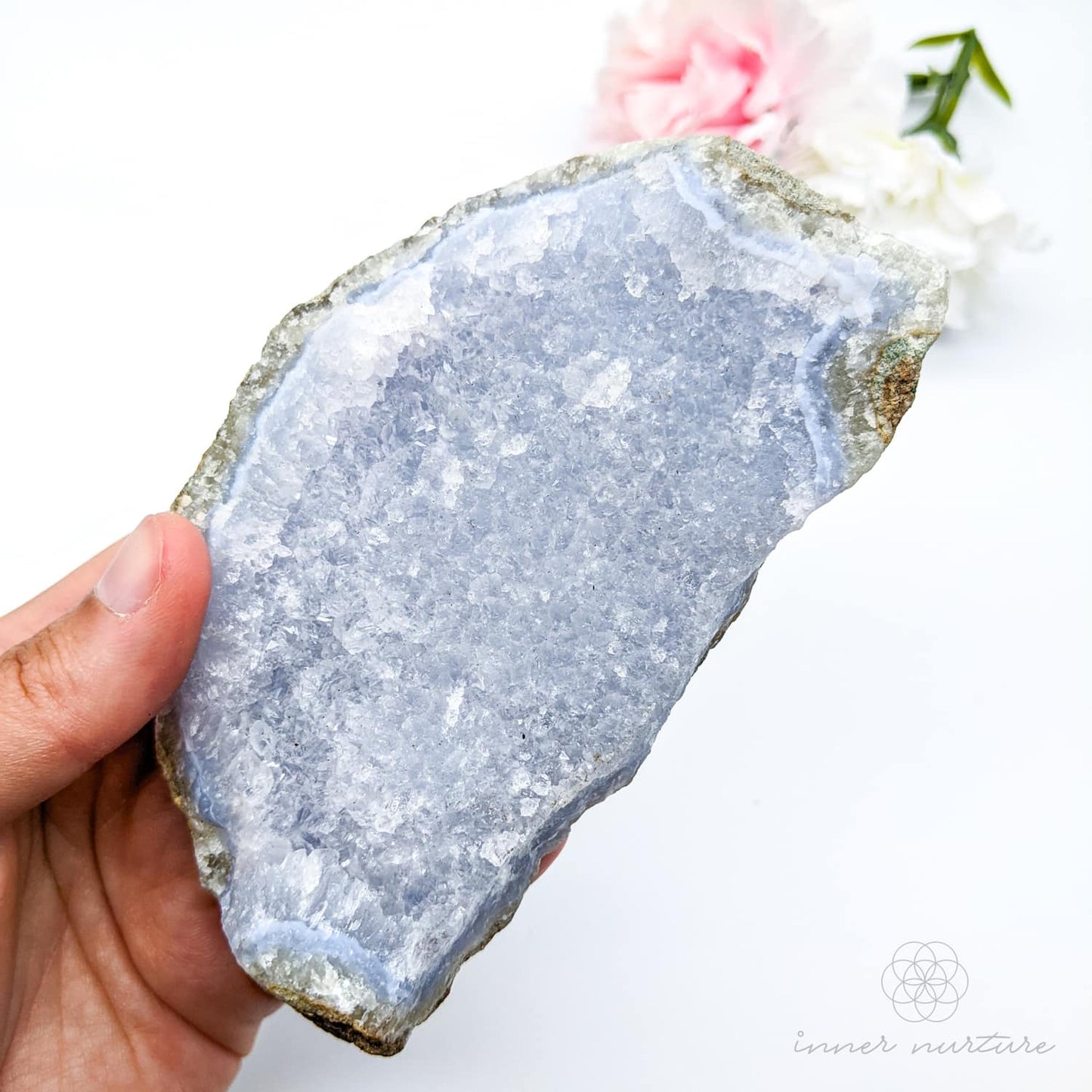 Blue Lace Agate Geode - #5 | Crystal Shop Australia - Inner Nurture