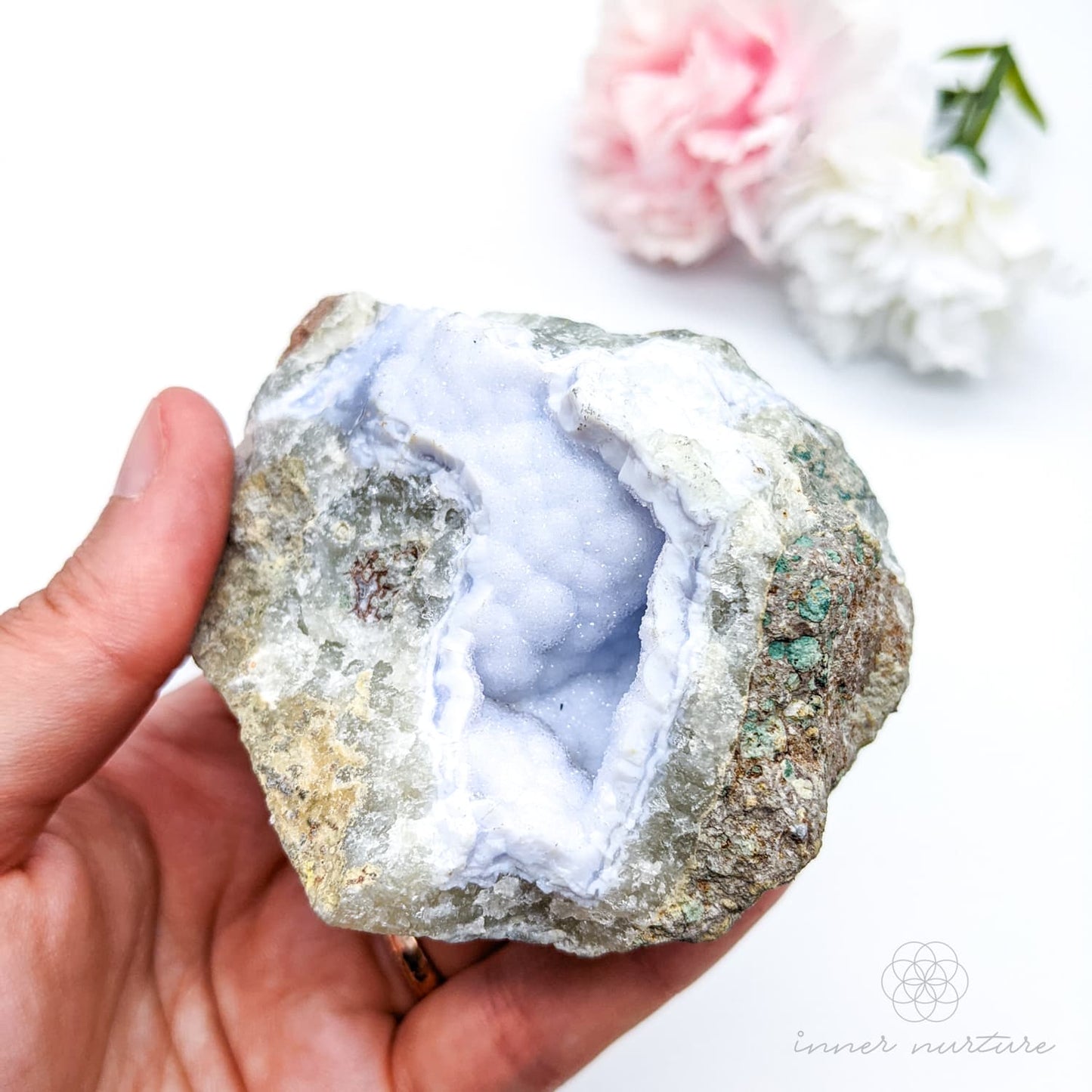 Blue Lace Agate Geode - #7 | Crystal Shop Australia - Inner Nurture
