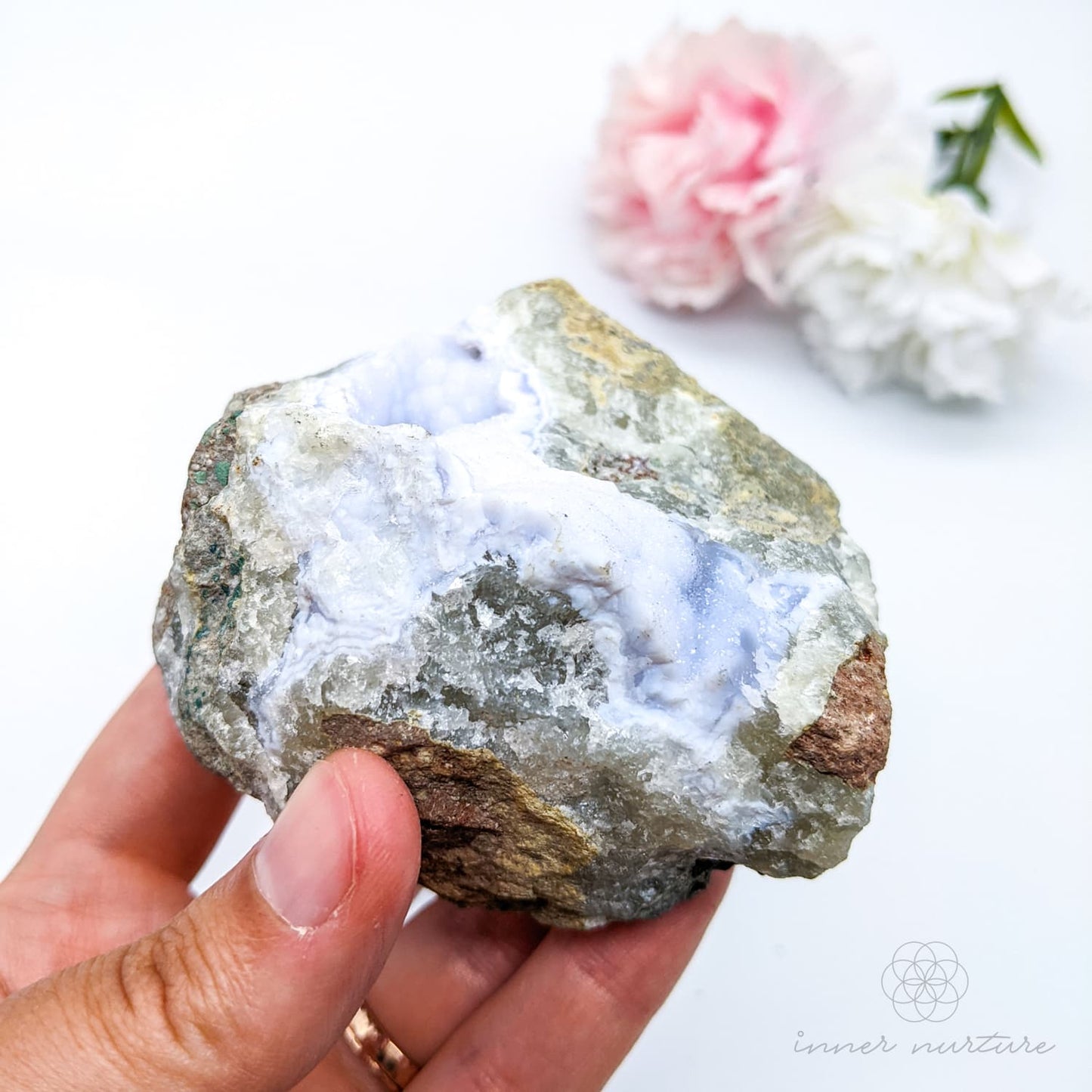 Blue Lace Agate Geode - #7 | Crystal Shop Australia - Inner Nurture