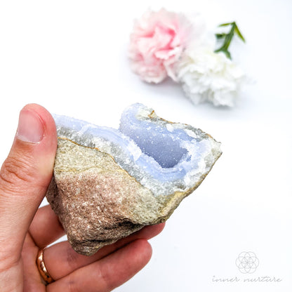 Blue Lace Agate Geode - #8 | Crystal Shop Australia - Inner Nurture