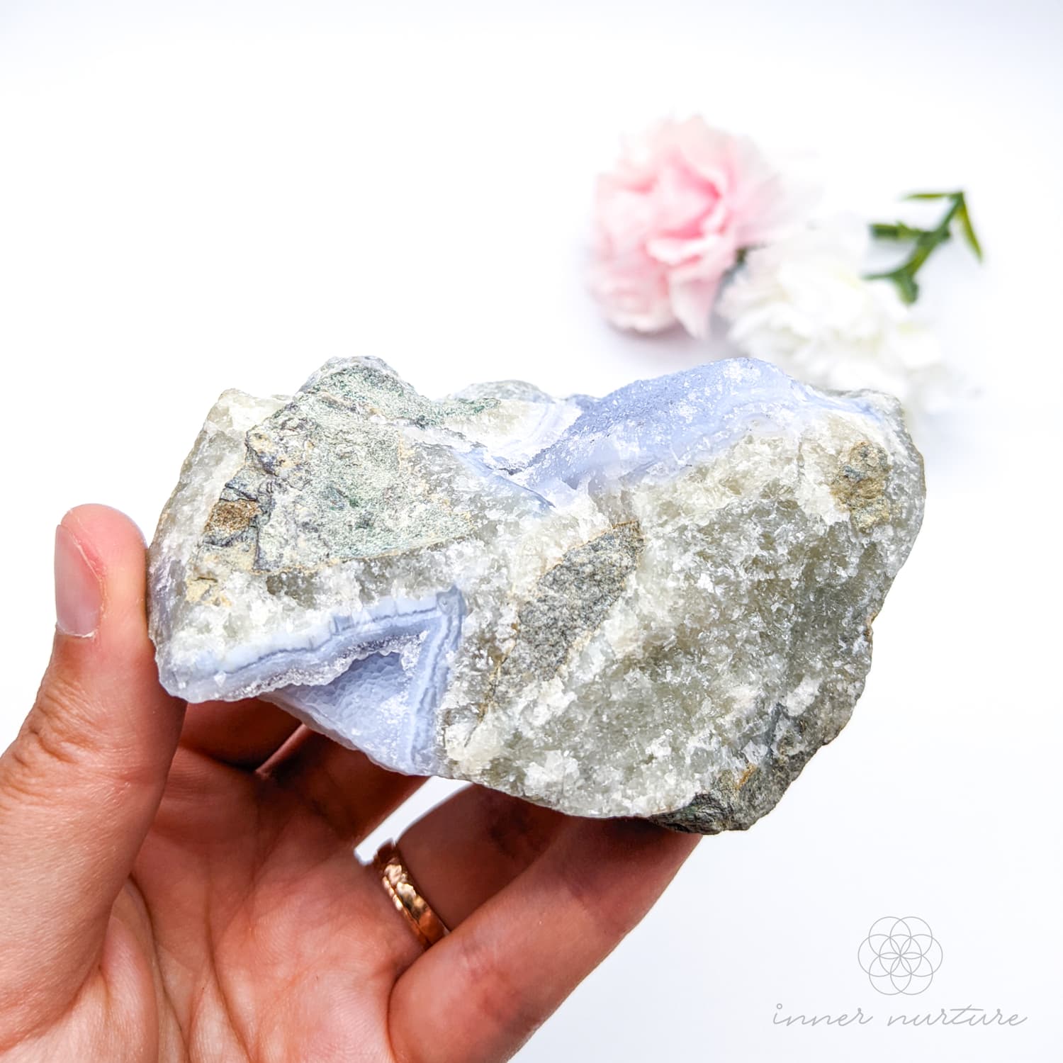 Blue Lace Agate Geode - #10 | Crystal Shop Australia - Inner Nurture