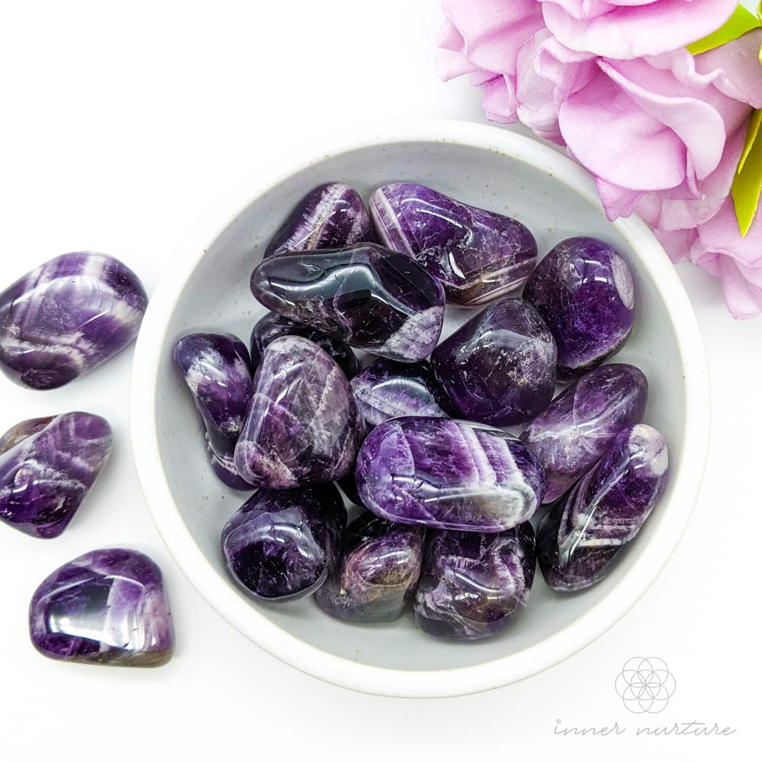 Chevron Amethyst Tumble | Crystal Shop Australia - Inner Nurture