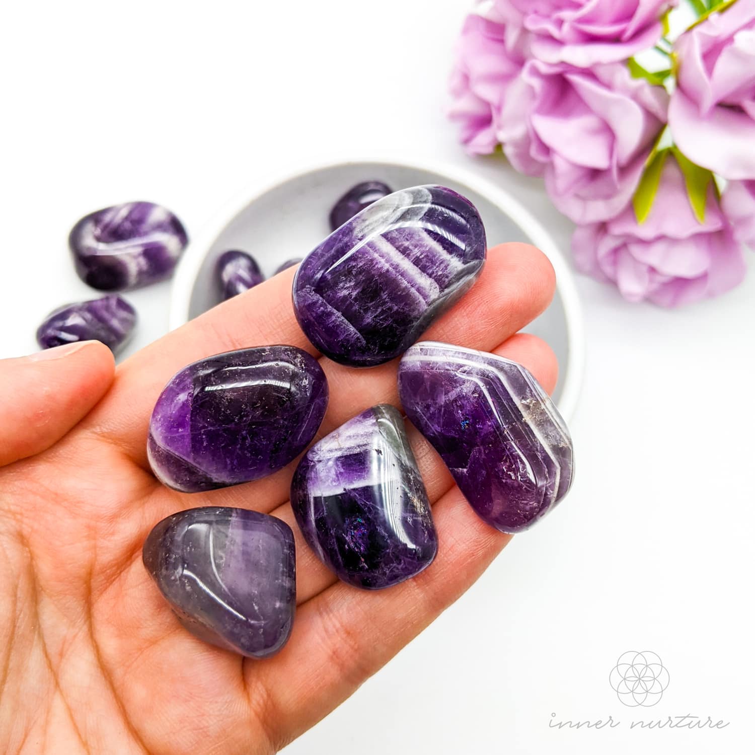 Chevron Amethyst Tumble | Crystal Shop Australia - Inner Nurture