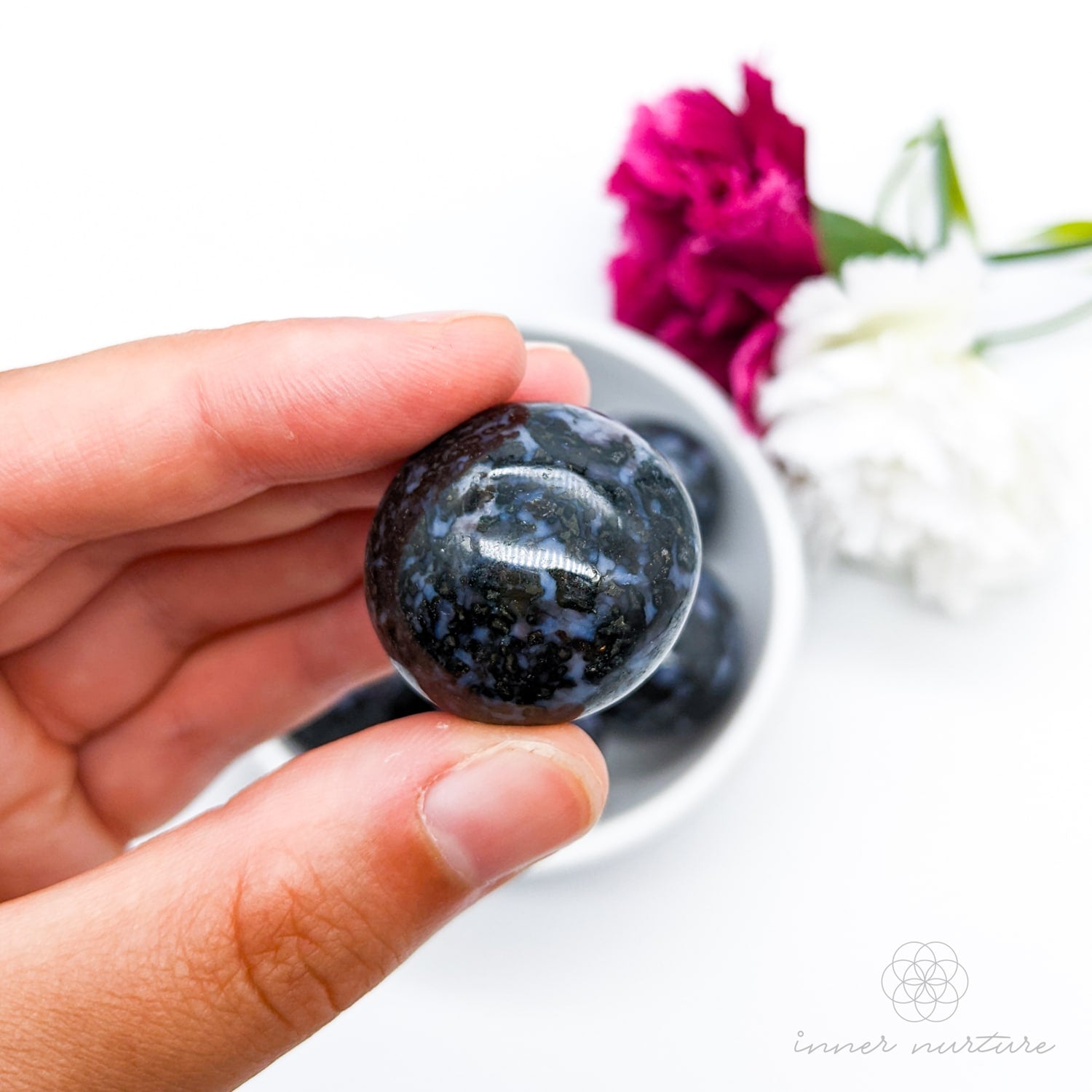 Indigo Gabbro (Mystic Merlinite) Tumble | Crystal Shop Australia - Inner Nurture