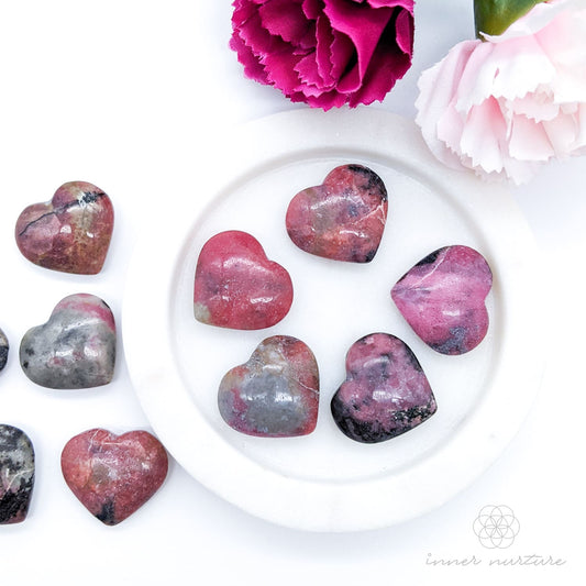 Rhodonite Heart - Small | Crystal Shop Australia - Inner Nurture