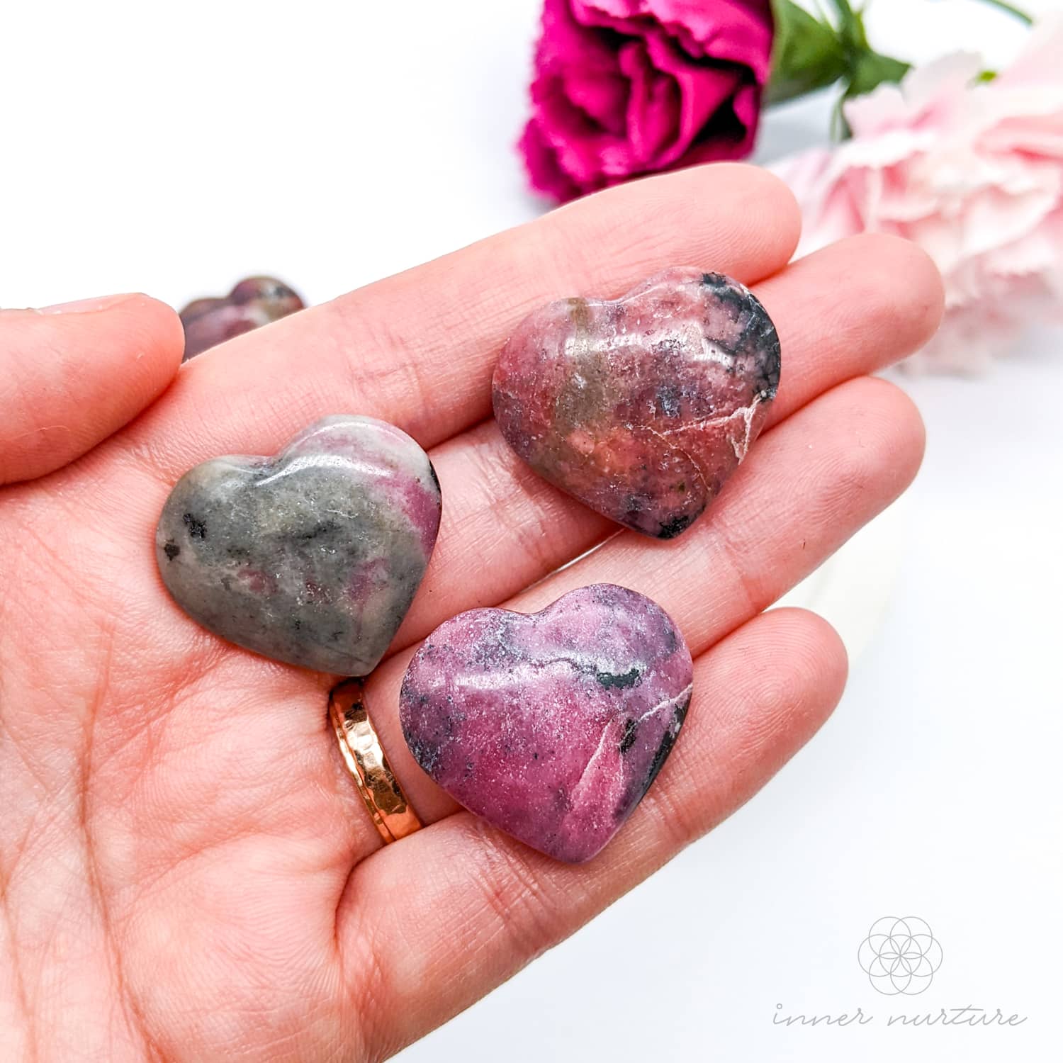 Rhodonite Heart - Small | Crystal Shop Australia - Inner Nurture