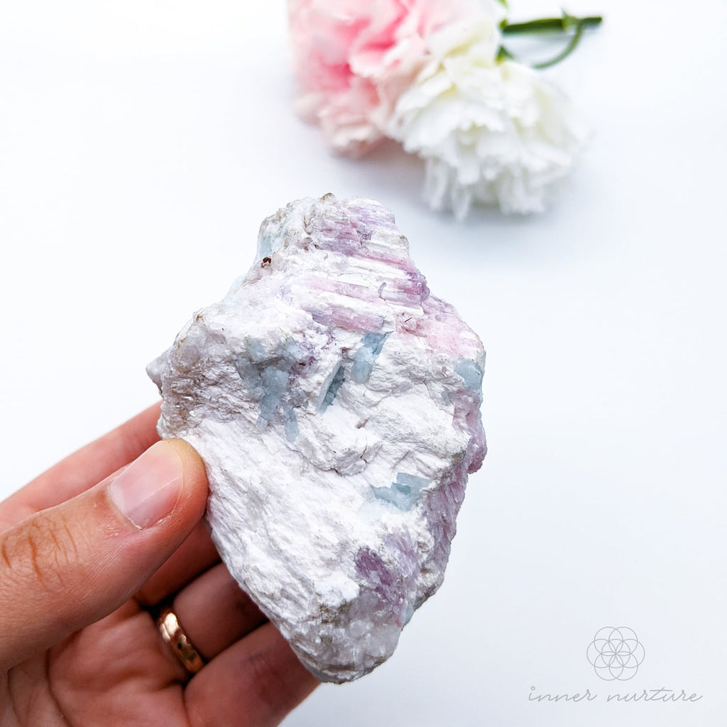 Pink Tourmaline Rough (In Matrix) - #3 | Crystal Shop Australia - Inner Nurture