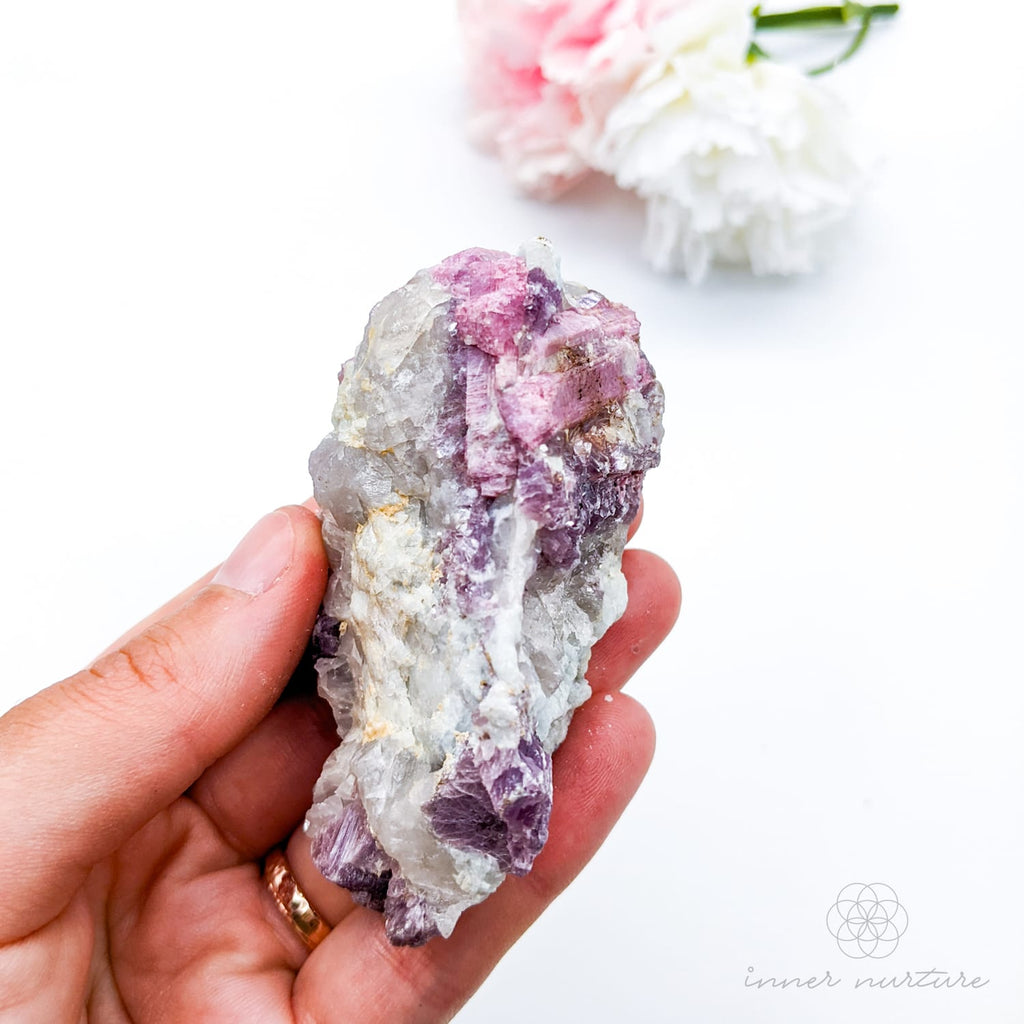 Pink Tourmaline Rough (In Matrix) - #9 | Crystal Shop Australia - Inner Nurture