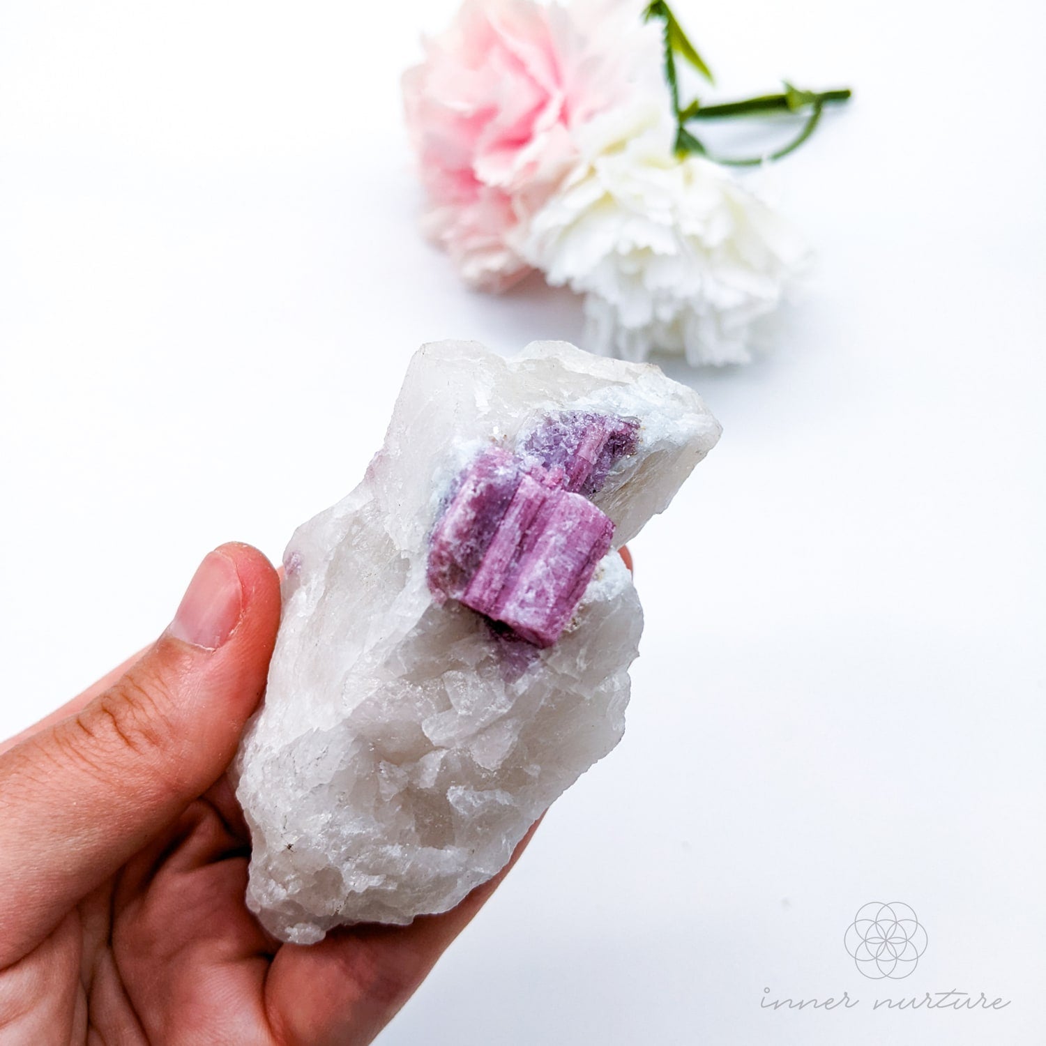 Pink Tourmaline Rough (In Matrix) - #10 | Crystal Shop Australia - Inner Nurture