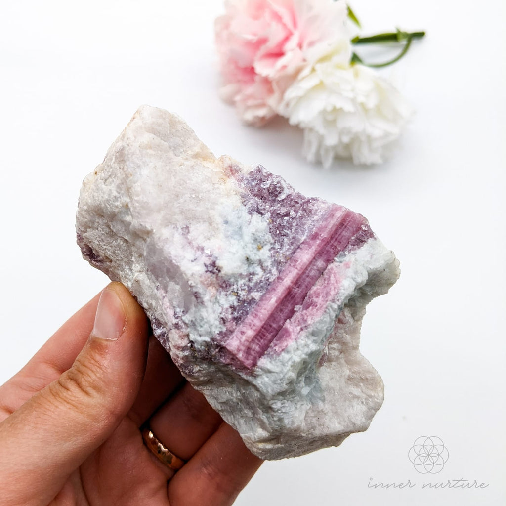 Pink Tourmaline Rough (In Matrix) - #11 | Crystal Shop Australia - Inner Nurture