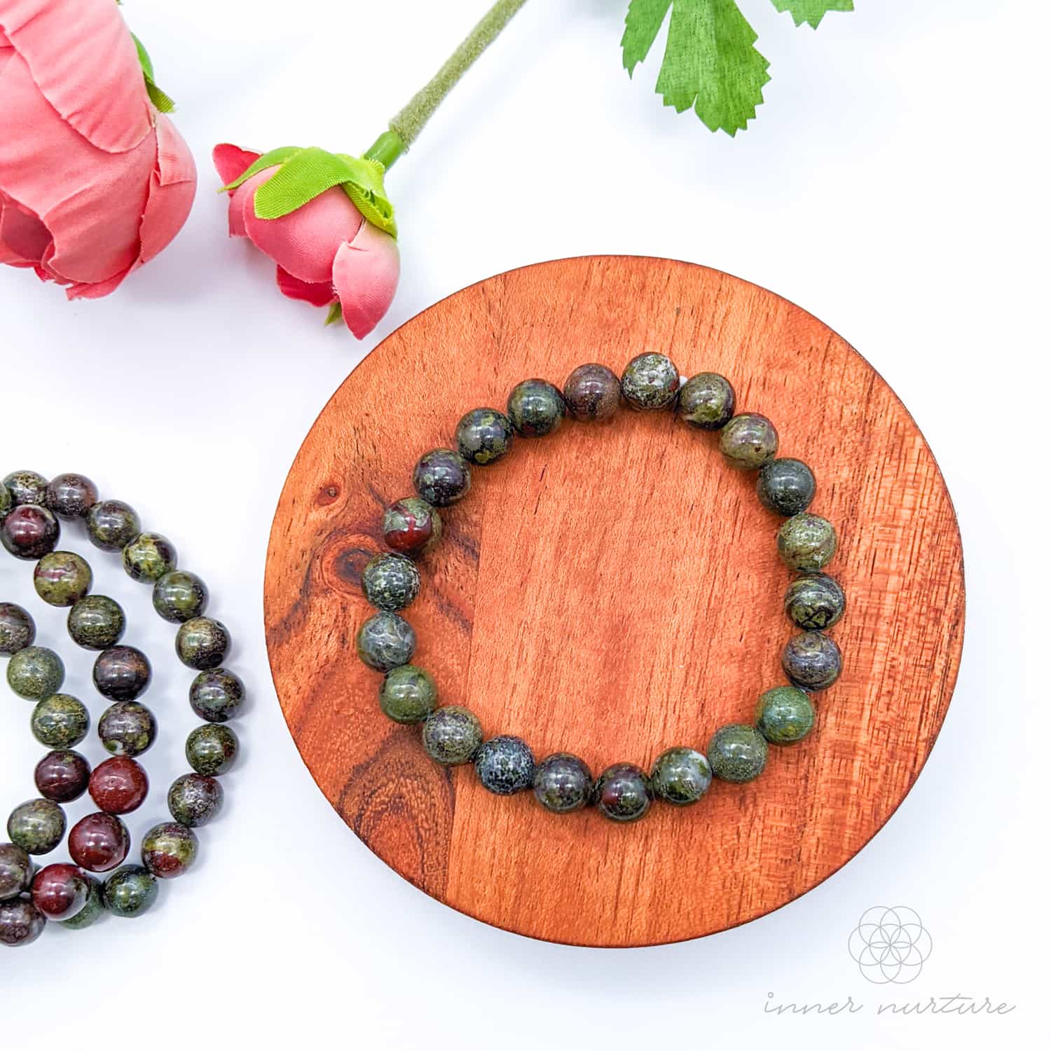 Dragon's Blood Jasper Bracelet (8mm Polished Beads) | Crystal Shop Australia - Inner Nurture
