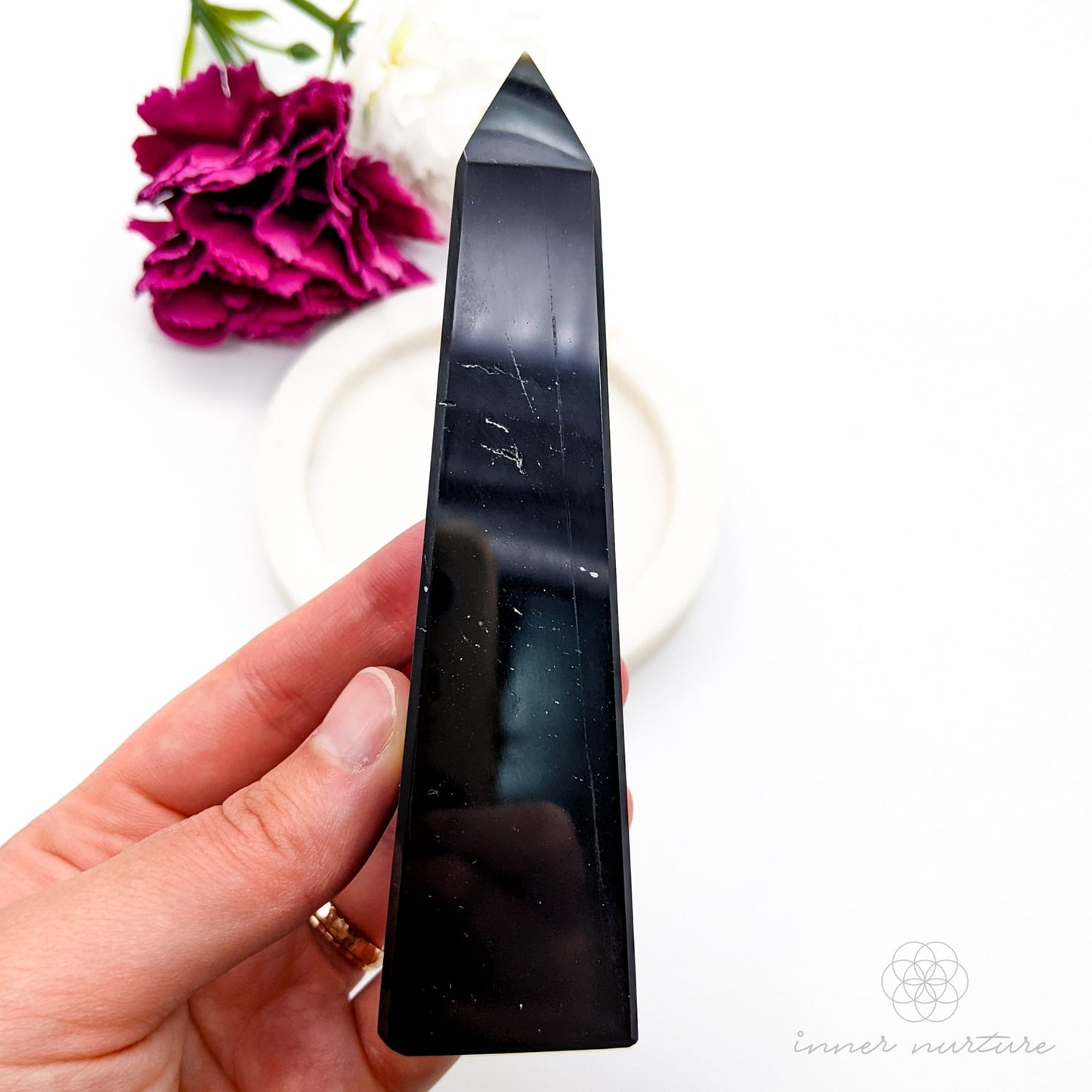 Black Obsidian Obelisk - #2 | Crystal Shop Australia - Inner Nurture