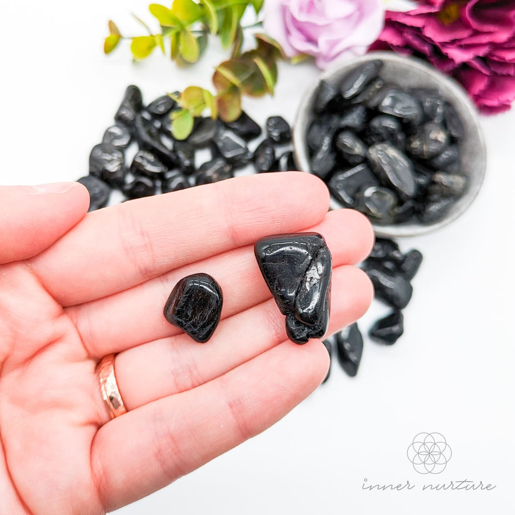 Black Tourmaline Tumble - Crystals Australia - Inner Nurture