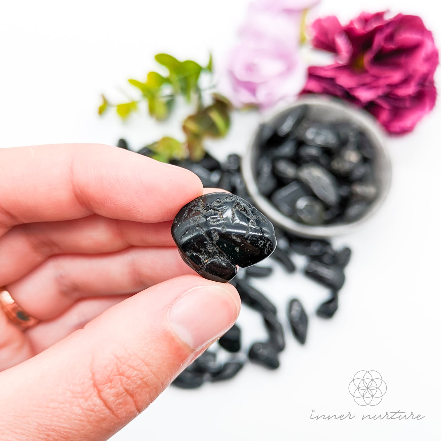 Black Tourmaline Tumble - Crystals Australia - Inner Nurture
