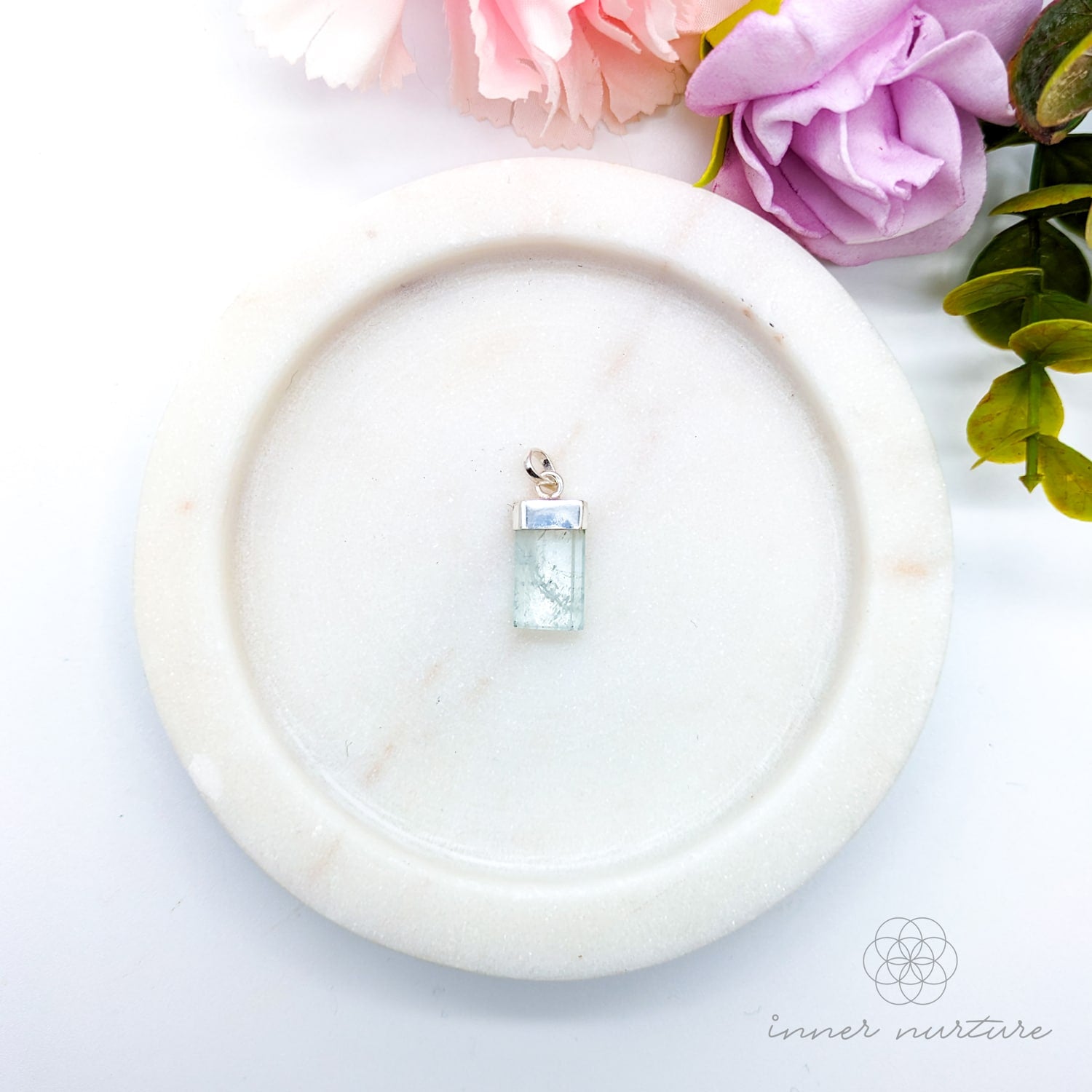 Aquamarine Pendant - Sterling Silver | Shop Crystal Jewellery Australia - Inner Nurture