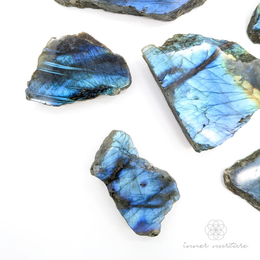 Labradorite Half Polished Specimen | Crystal Shop Australia - Inner Nurture