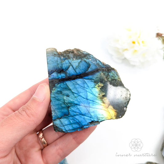 Labradorite Half Polished Specimen | Crystal Shop Australia - Inner Nurture