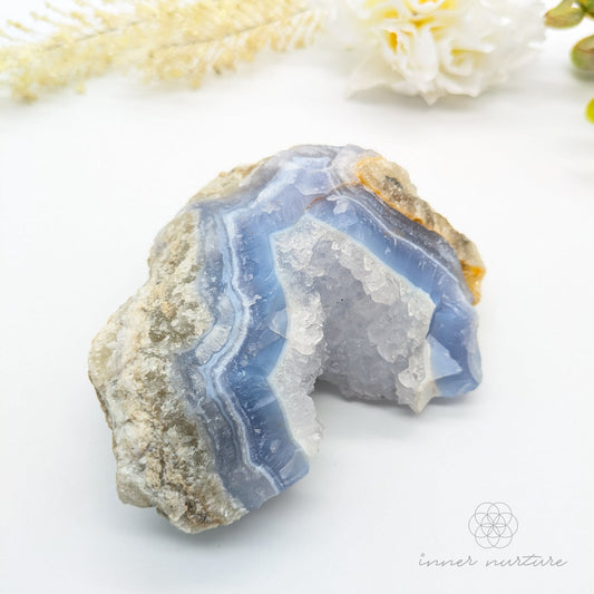 Blue Lace Agate Geode - #1 | Crystal Shop Australia - Inner Nurture