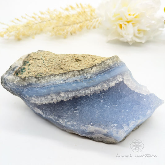 Blue Lace Agate Geode - #4 | Crystal Shop Australia - Inner Nurture