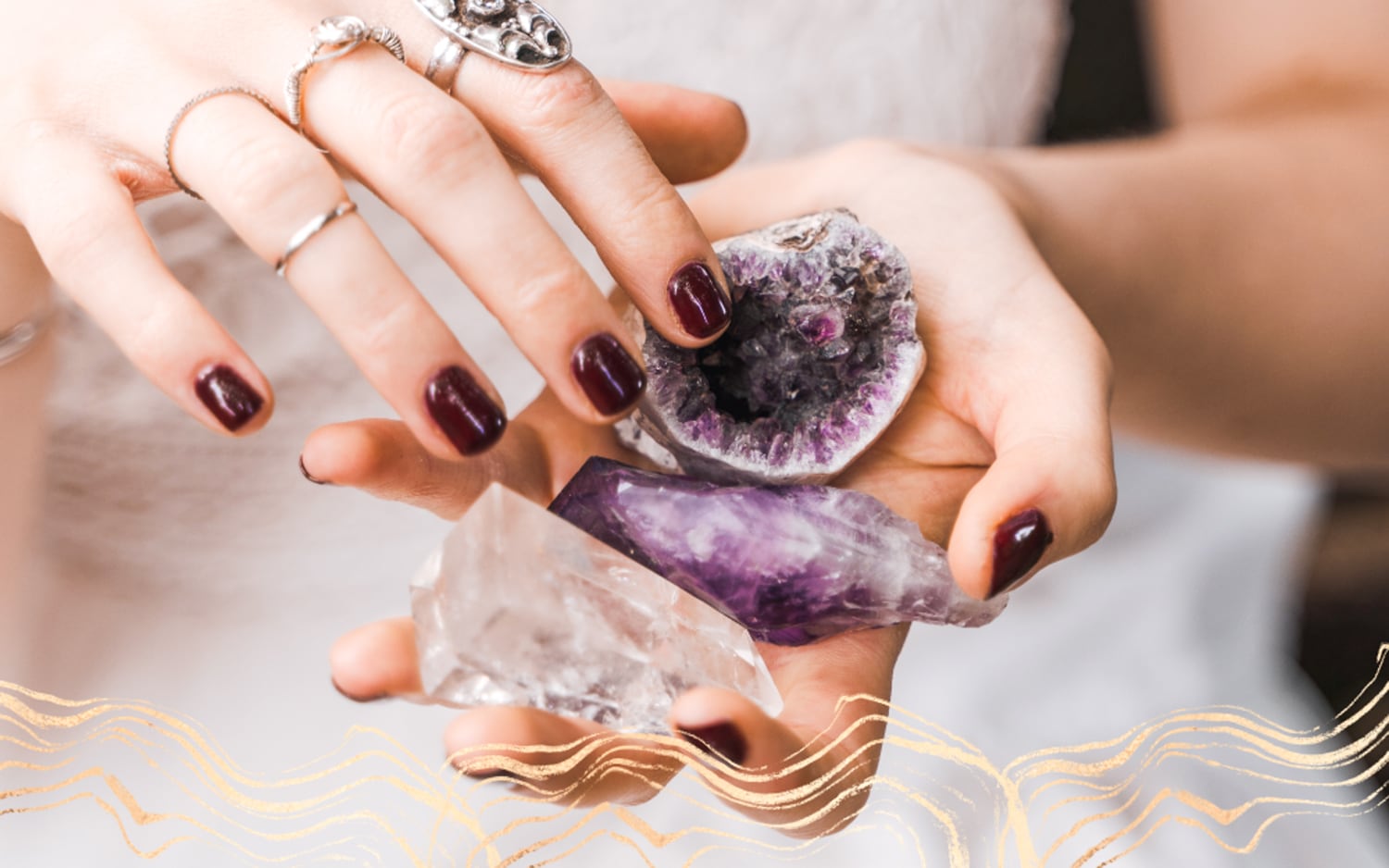 crystals in woman's hands - inner nurture australia crystals online
