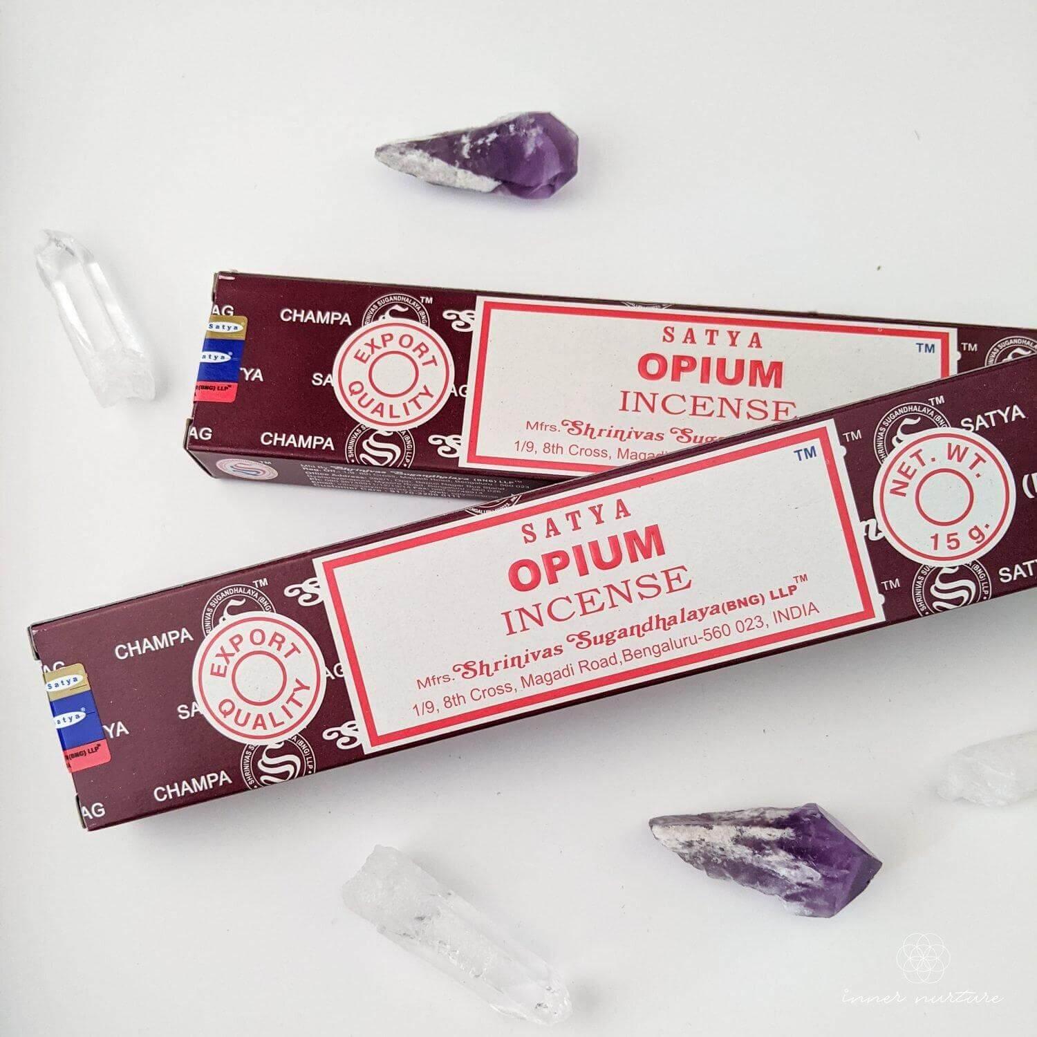 Opium Incense - Satya - Crystal Shop Australia | Inner Nurture - Ethically Sourced - Buy Crystals Online