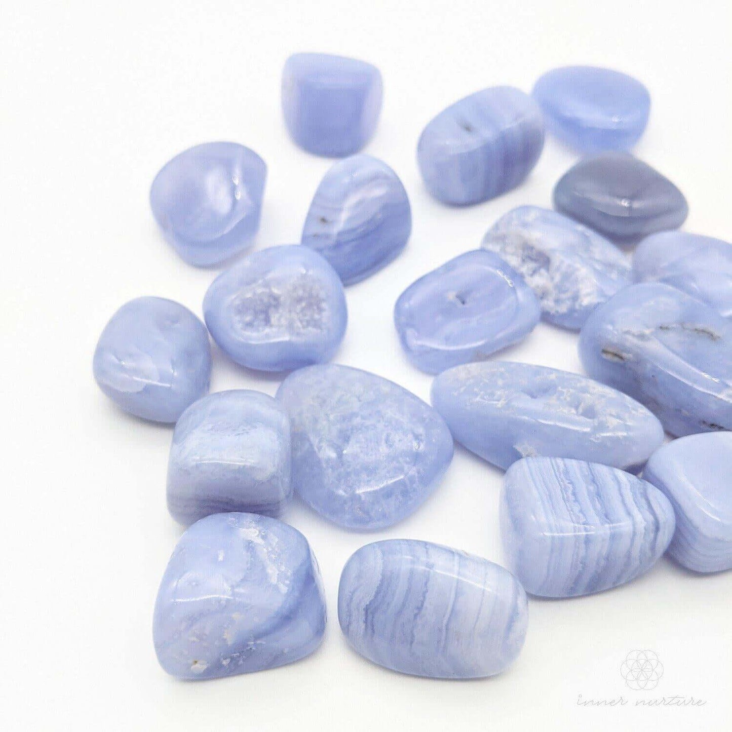 Blue Lace Agate Tumble - Crystal Shop Australia | Inner Nurture - Ethically Sourced - Buy Crystals Online