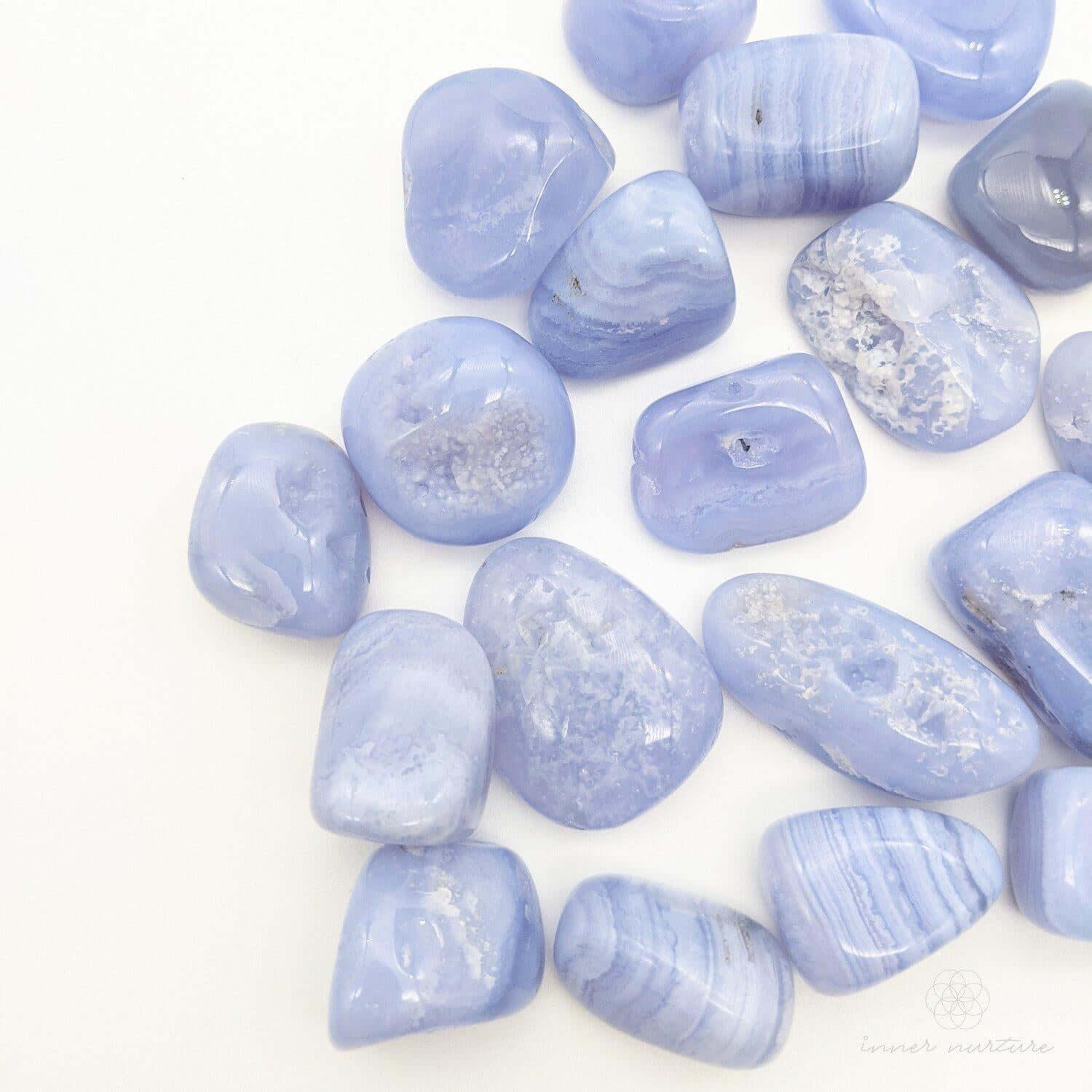 Blue Lace Agate Tumble - Crystal Shop Australia | Inner Nurture - Ethically Sourced - Buy Crystals Online