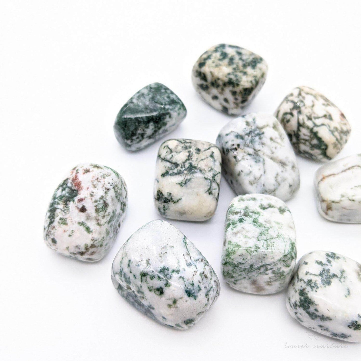 Tree Agate (Dendritic Agate) Tumble - Crystal Shop Australia | Inner Nurture - Ethically Sourced - Buy Crystals Online