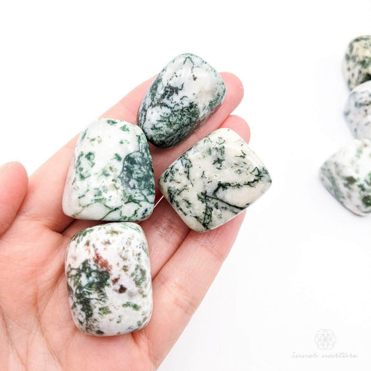 Tree Agate (Dendritic Agate) Tumble - Crystal Shop Australia | Inner Nurture - Ethically Sourced - Buy Crystals Online