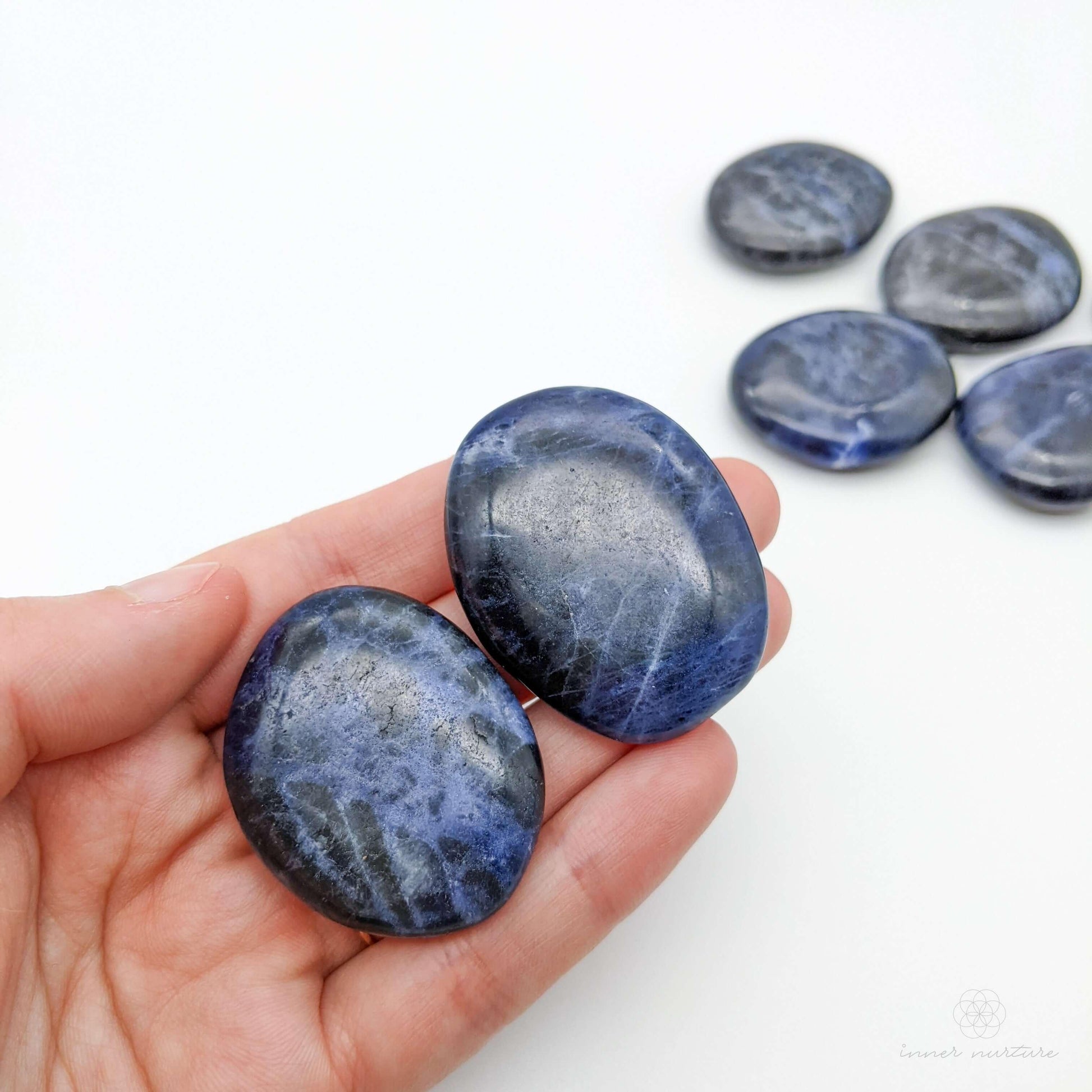 Sodalite Palm Stone - Crystal Shop Australia | Inner Nurture - Ethically Sourced - Buy Crystals Online