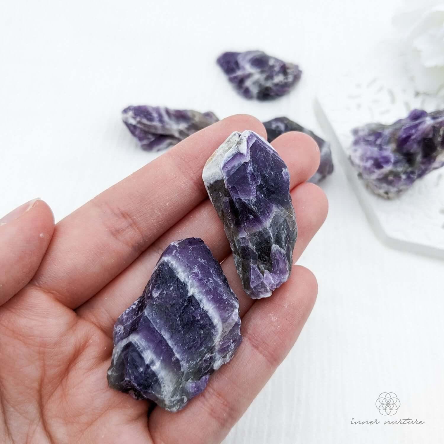 Chevron Amethyst Rough - Crystal Shop Australia | Inner Nurture - Ethically Sourced - Buy Crystals Online