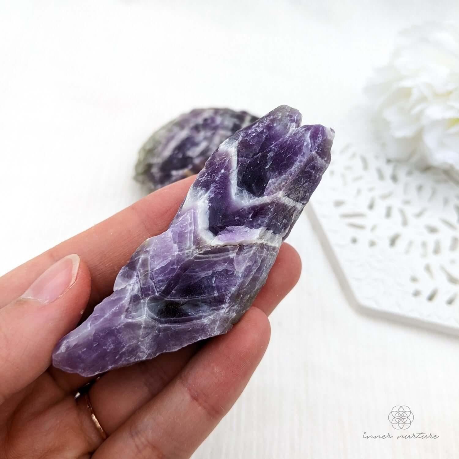 Chevron Amethyst Rough - Crystal Shop Australia | Inner Nurture - Ethically Sourced - Buy Crystals Online