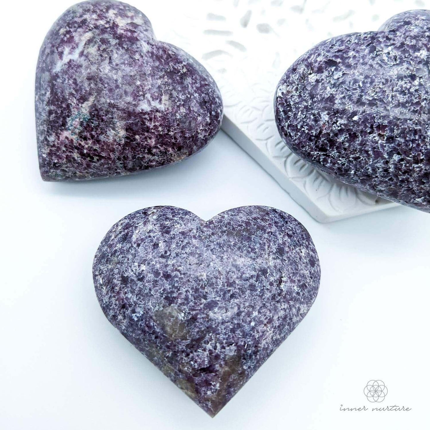 Lepidolite Puff Heart - Crystal Shop Australia | Inner Nurture - Ethically Sourced - Buy Crystals Online